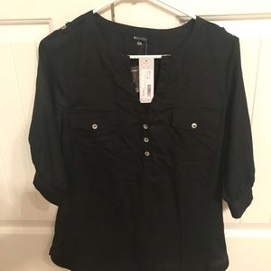 Filbert 3/4 sleeve Popover Blouse